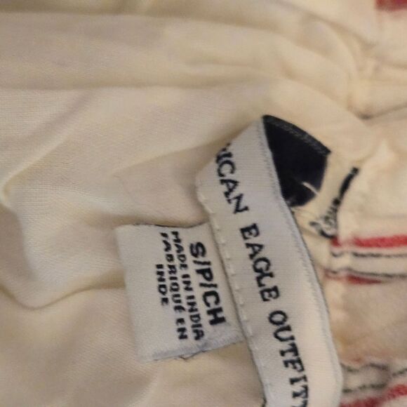 American Eagle White and Red Striped Split Front Maxi Skirt - Picture 6 of 6